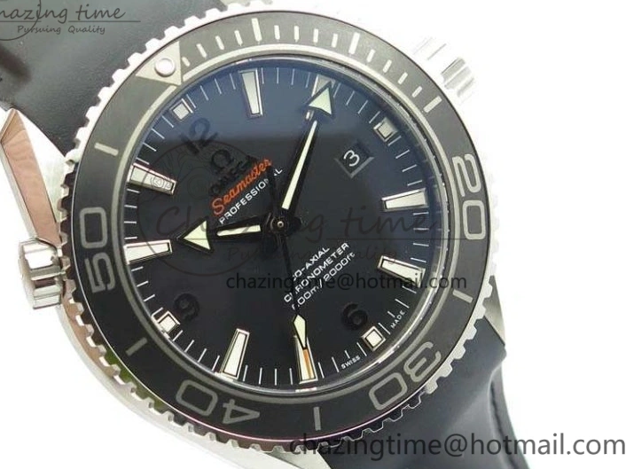 0119 Planet Ocean Pro Ceramic Bezel 45mm 1:1 OMF Best Edition On Rubber Strap A8500 (Black Balance Wheel) MoistureWicking 8136